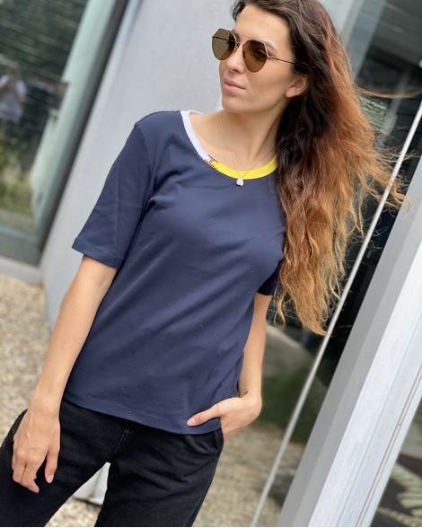 Triko dámské Tommy Hilfiger tmavě modré